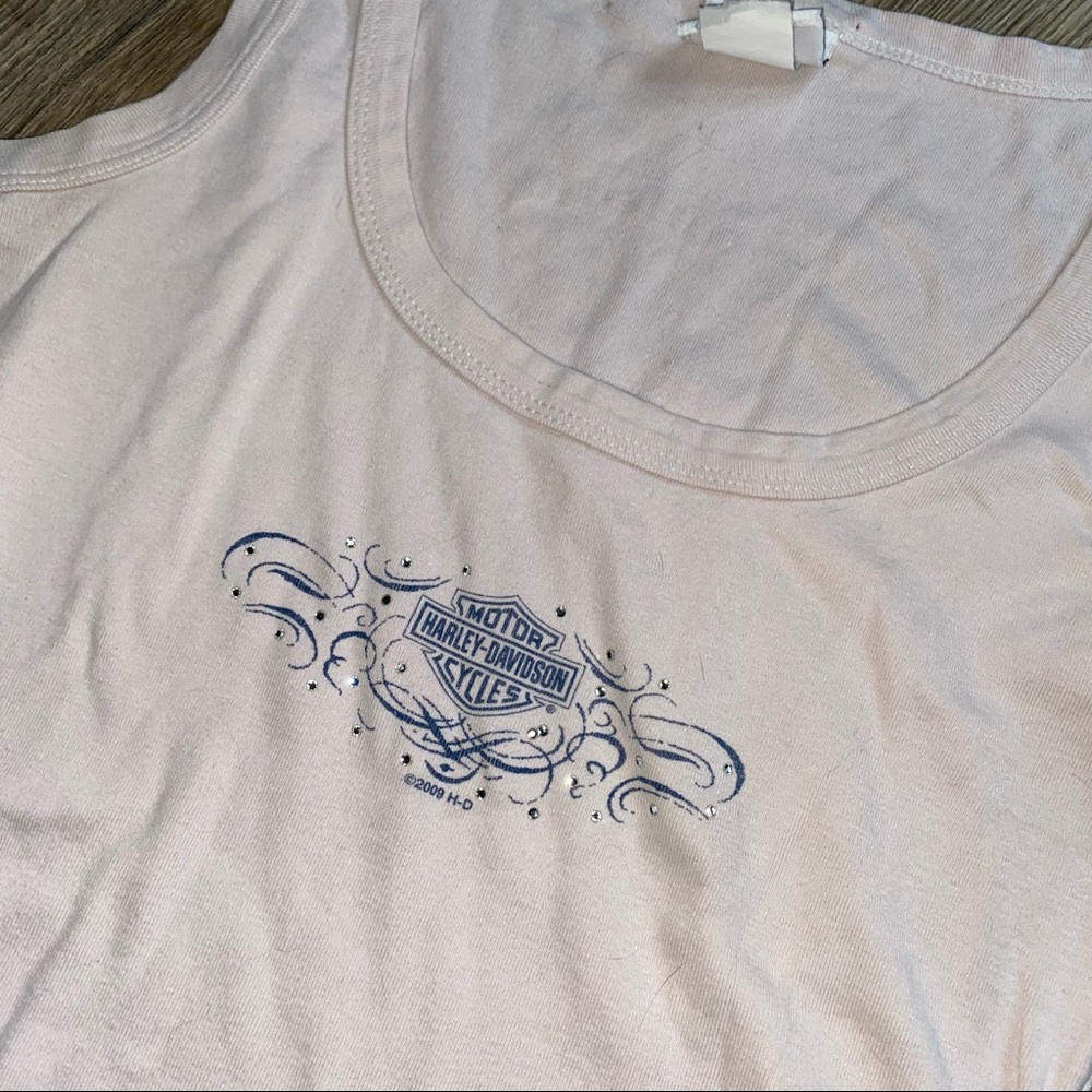 Rhinestone Harley Davidson tank